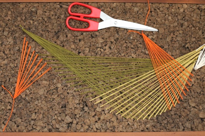 DIY String Art Cork Thread how to make string art pins nails