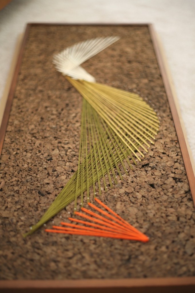 DIY String Art Cork Thread how to make string art pins nails