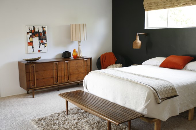 mid century danish modern bench