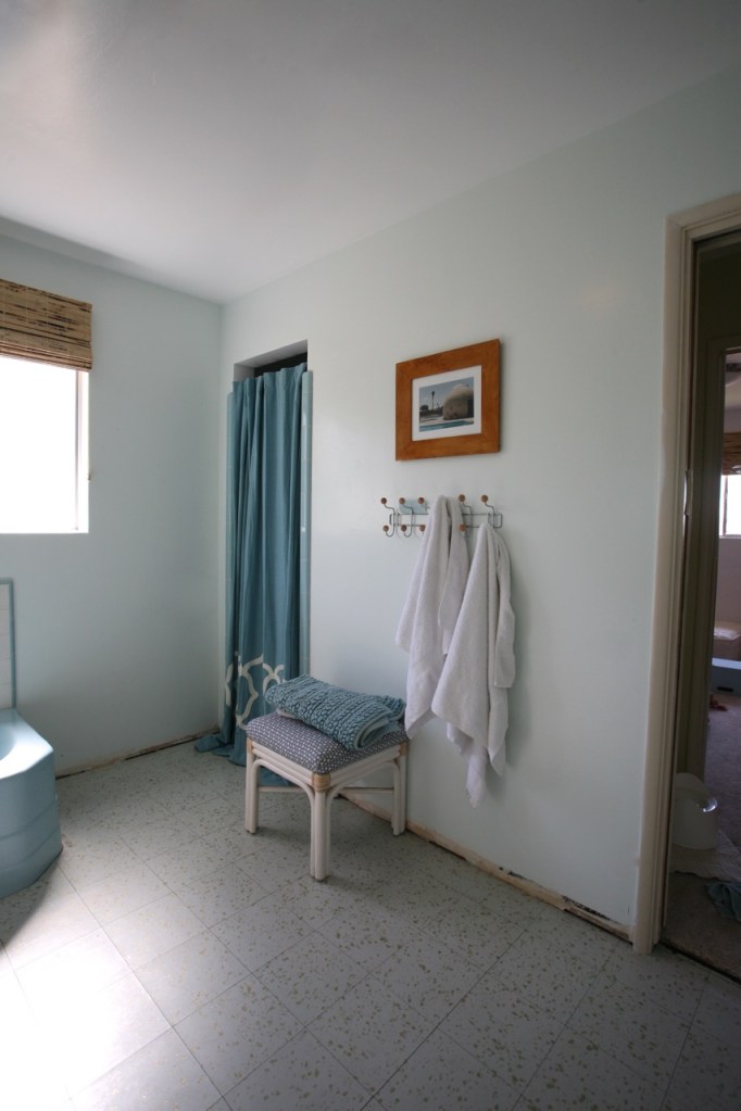 blue bathroom vintage