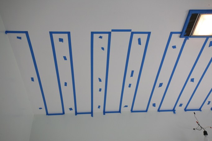 how to paint stripes ceiling