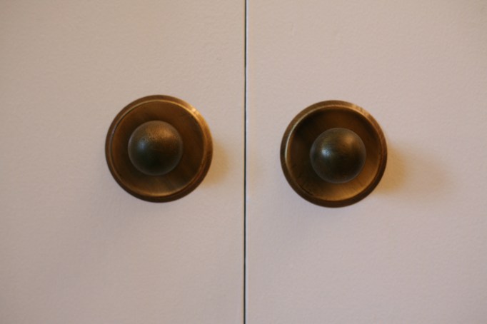 mid century knobs cabinets