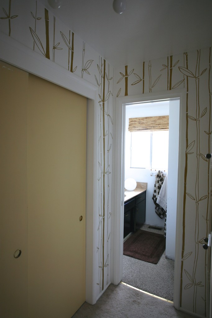 faux bamboo wallpaper paint pen walls