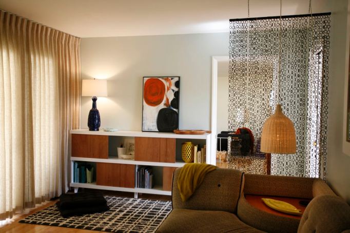 Mid Century Family Living Room Bookshelf