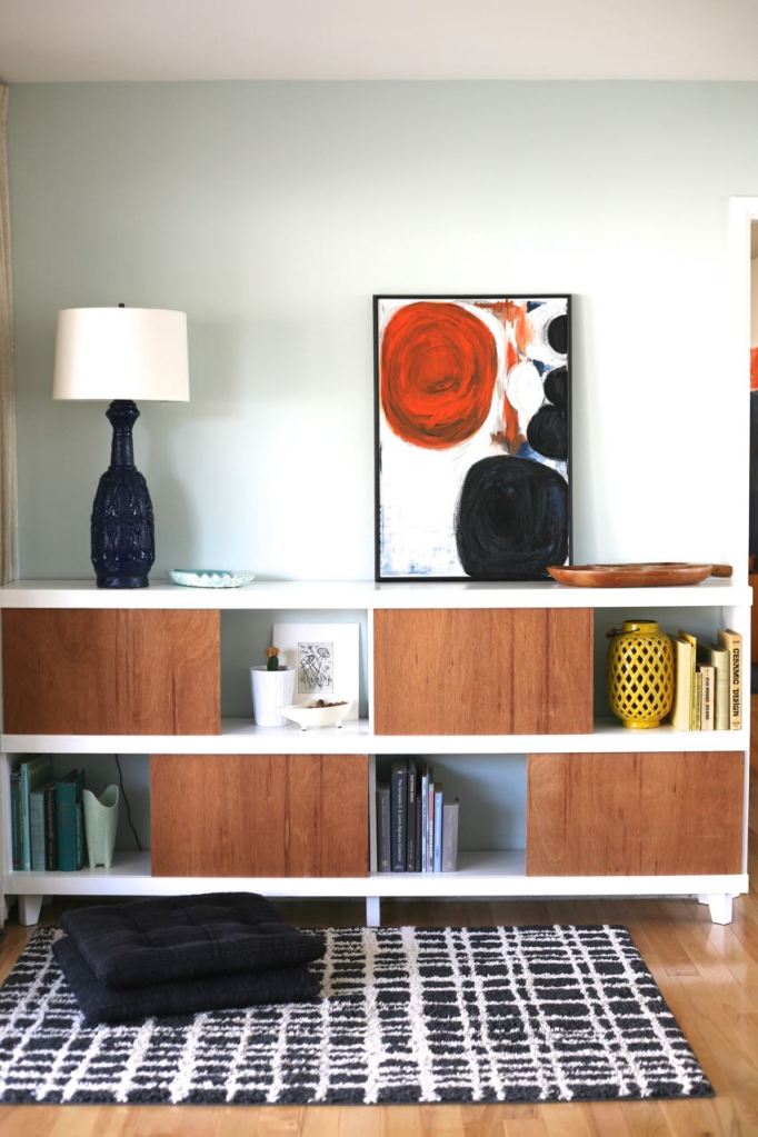 Mid century danish bookshelf sliding doors