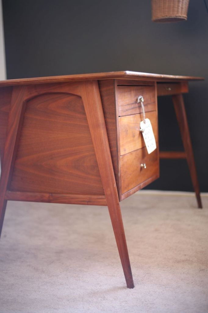 Mid Century Modern Desk Danish Teak