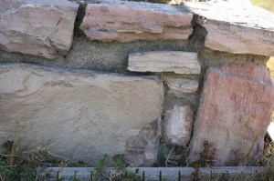 rock wall mid century house