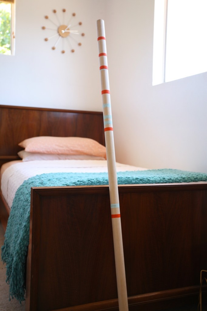 DIY Portable Growth Chart Kids Children Martha Stewart Measuring Rod Modern