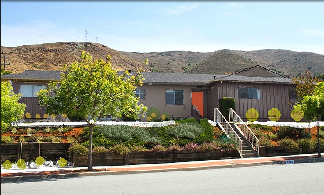 exterior paint color brown mid century modern