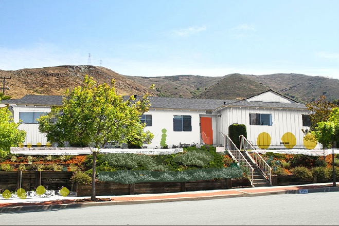 exterior paint color white mid century modern