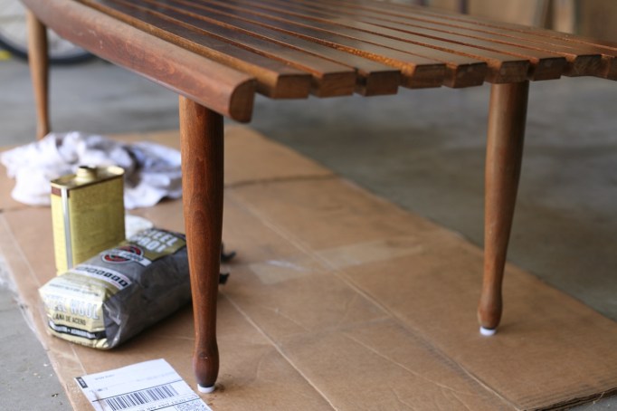 Howards Restore a Finish Mid Century Furniture Slat Bench Walnut