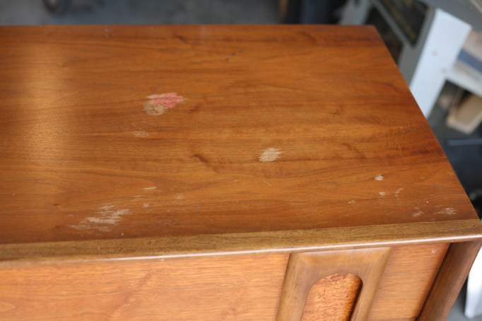 Howards Restore A Finish Vintage Mid Century Lane Dresser Walnut Burl