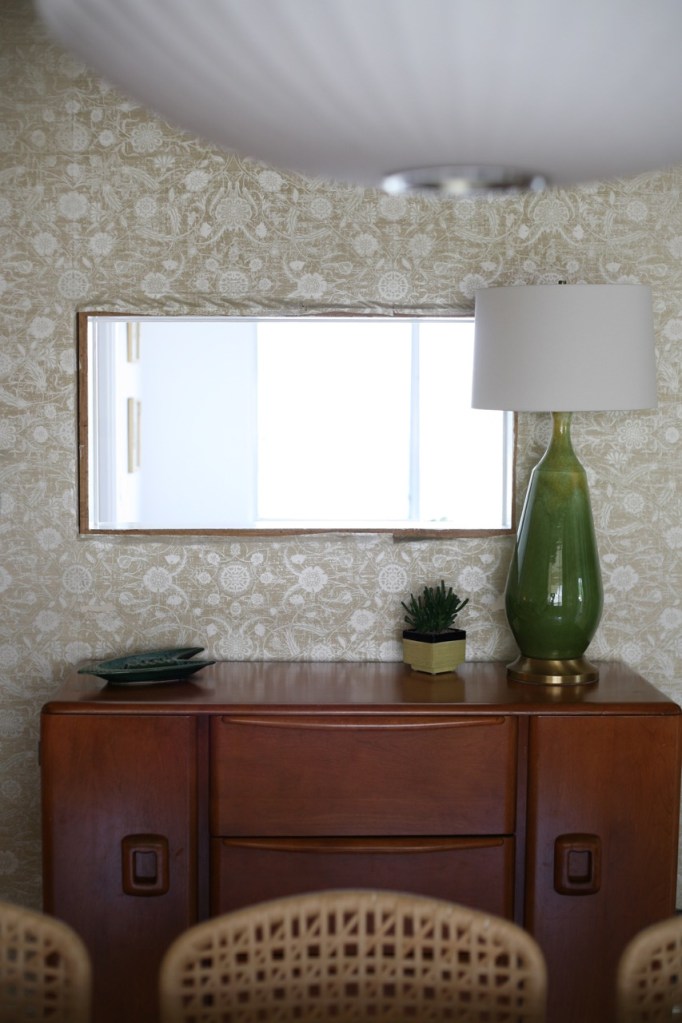 vintage 1970's wallpaper metallic olive green