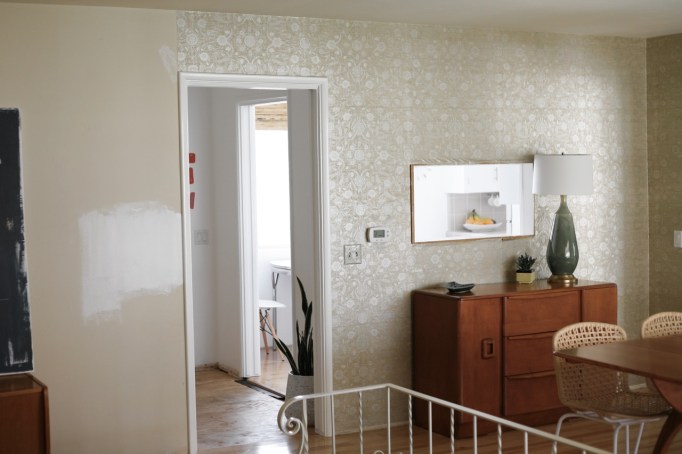 wallpaper ending mid wall