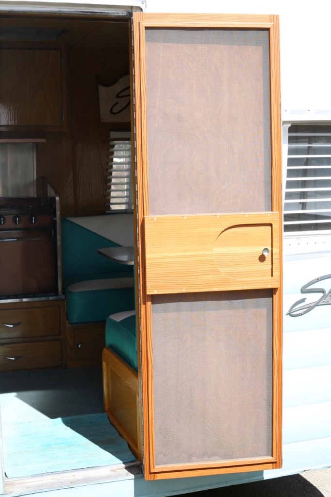 1958 Shasta Airflyte Airflyte Screen Door vintage trailer RV camper