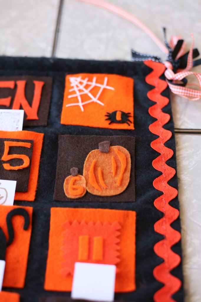 Halloween Calendar Countdown Advent Felt DIY Homemade October