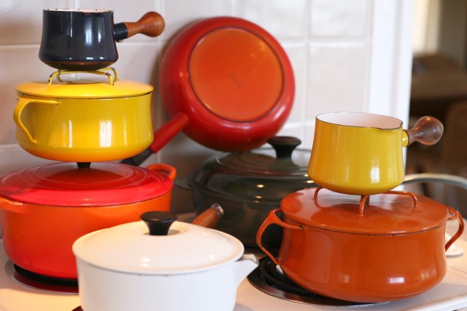 Cast Iron Enamel Pots Pans Le Creuset Dansk Kobenstyle Descoware vintage