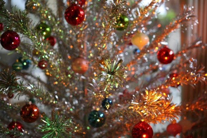 Aluminum Christmas Tree Color Wheel Green Light