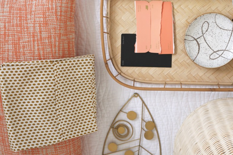 coral black gold color scheme