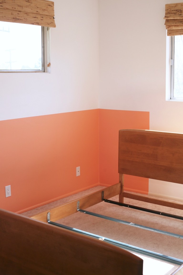 behr sunset strip color block paint heywood wakefield bed