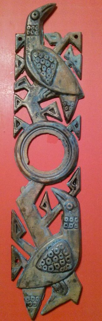 ebay mid century escutcheon birds mexico