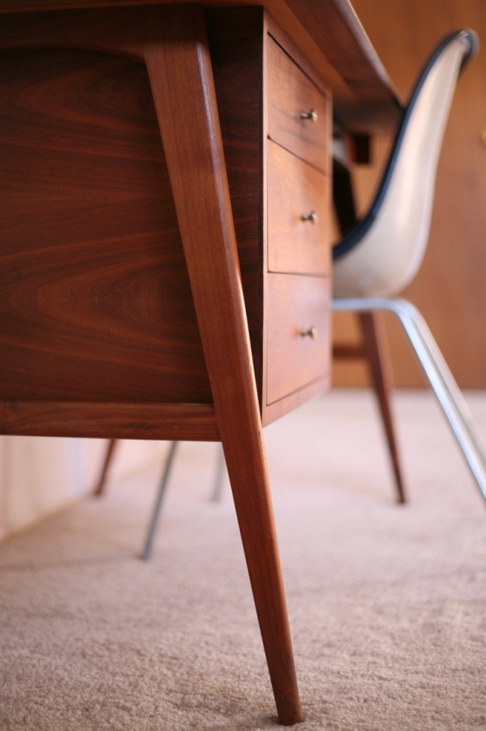 mid century danish desk teak