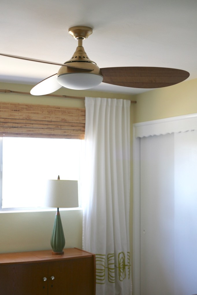 mid century modern ceiling fan brass diy spray paint harbor breeze avian