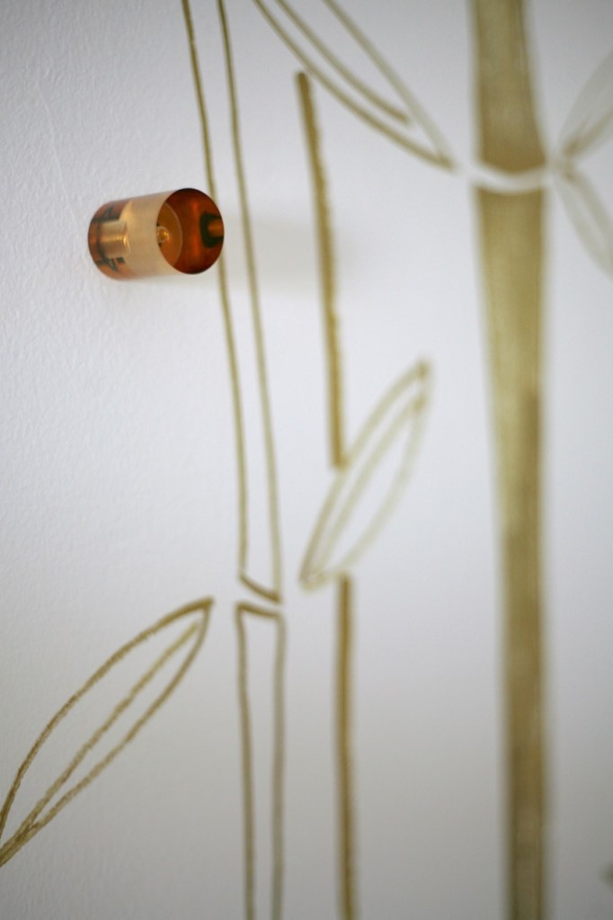 cb2 acrylic amber cylinder knob lucite wall hook