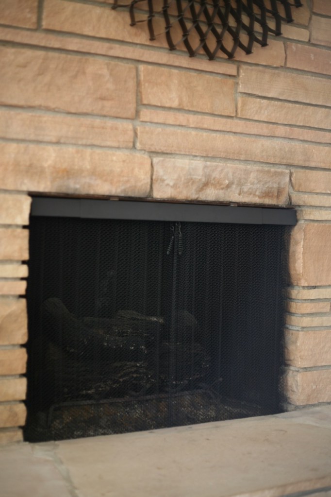 mid century vintage style fireplace screen replacement condar adjustable valance rod mesh curtain