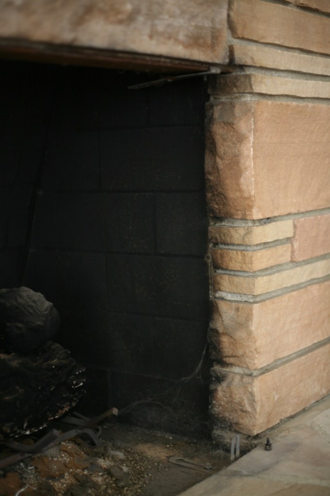 mid century fireplace lintel