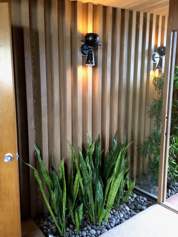 Edris House Entry sconce mid century indoor planter