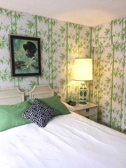 Royal Hawaiian Estates Palm Springs mid century bedroom wallpaper polynesian