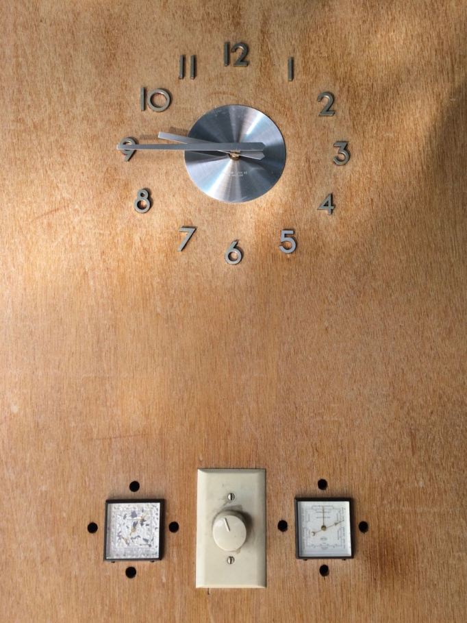 Frey House II clock built in thermometer barometer 