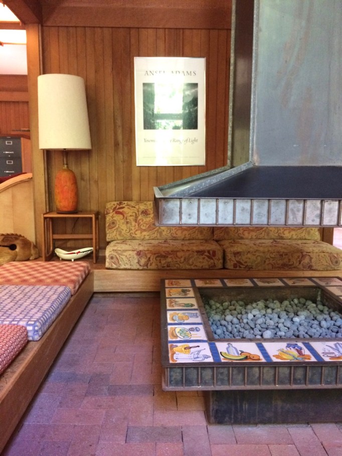 Mid Century House Fireplace Sunken Conversation Pit San Luis Obispo Wes Ward