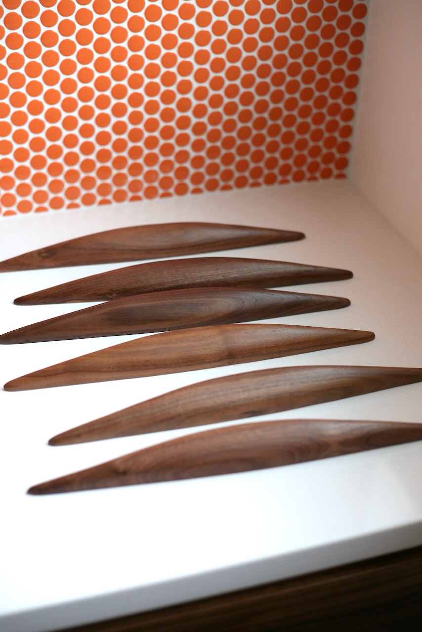 Manzoni Cape walnut drawer cabinet pull DIY mid century modern